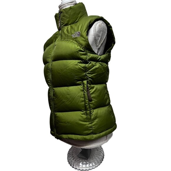 The North Face Womens Green Zip Up 700 Fill Goose Down Puffer Vest Jacket S/P - Picture 3 of 16